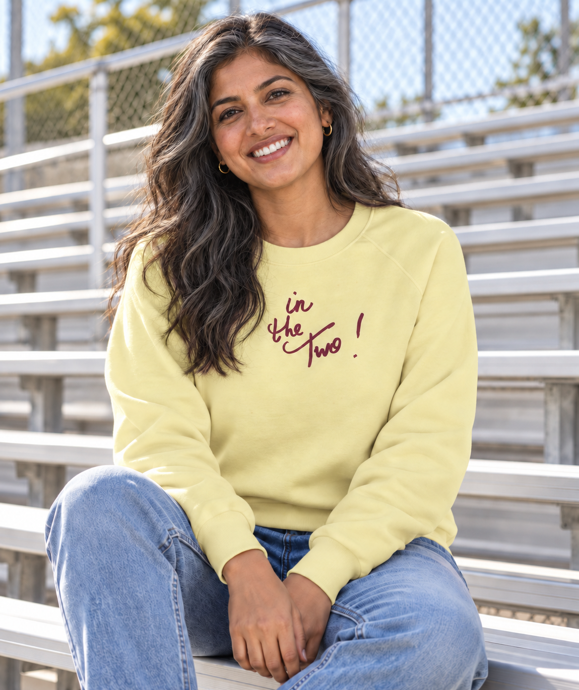 in the Two! Embroidered Crew