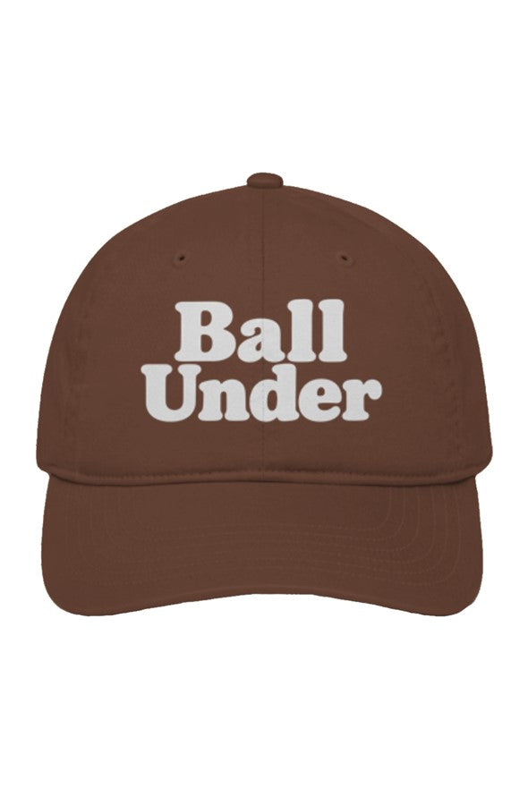 Unstructured Eco Baseball Cap front back ball under