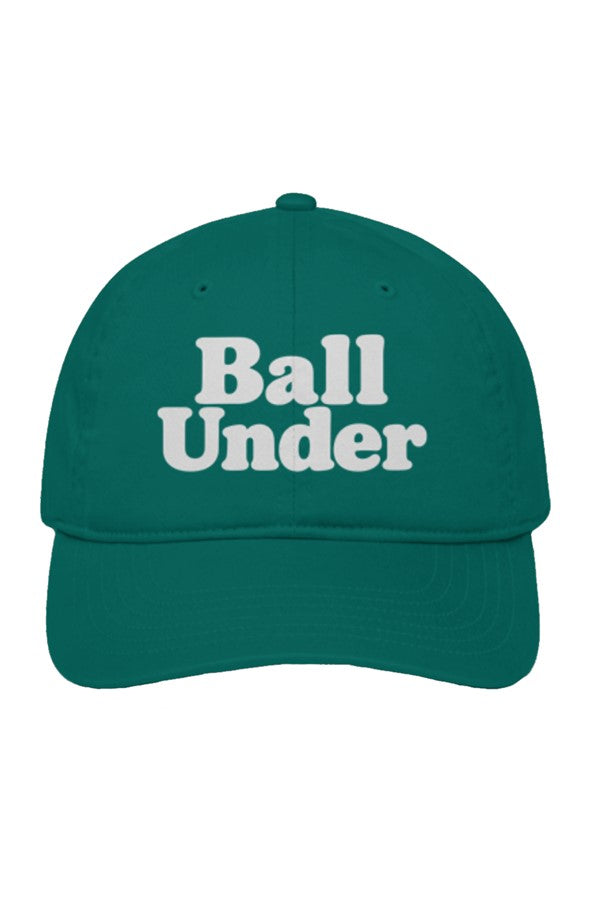 Unstructured Eco Baseball Cap front back ball under