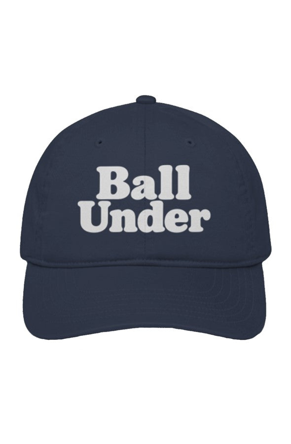Unstructured Eco Baseball Cap front back ball under