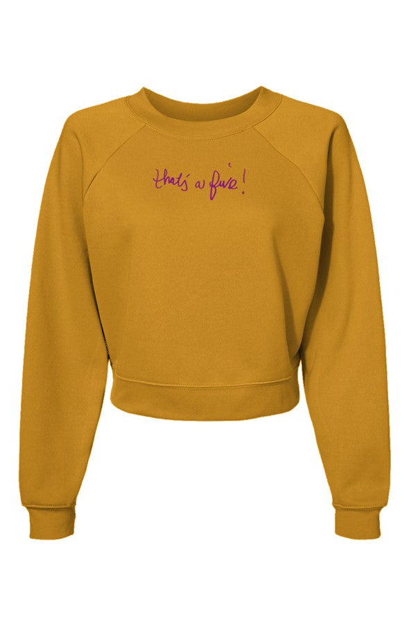 that's a five! Embroidered Crop Sweatshirt