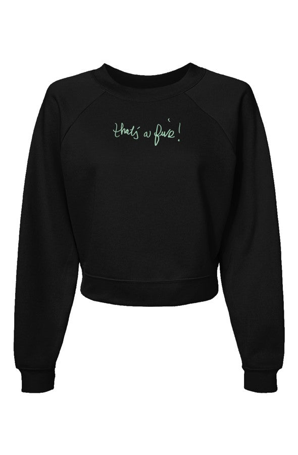 that's a five! Embroidered Crop Sweatshirt