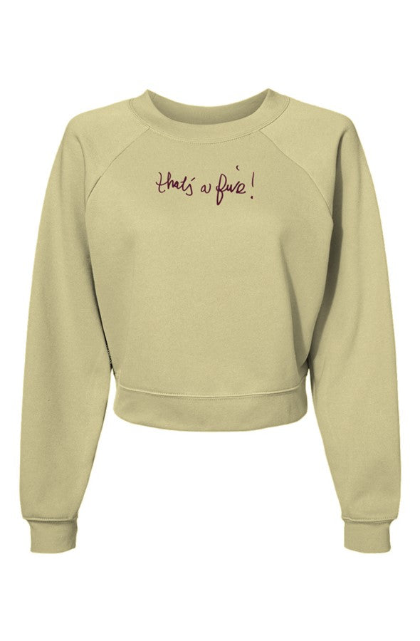 that's a five! Embroidered Crop Sweatshirt