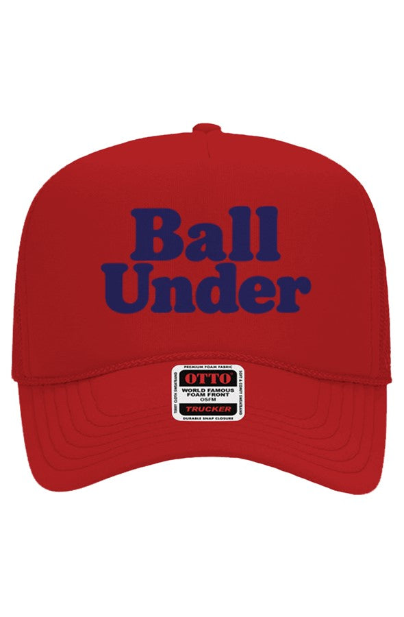 Ball Under Blue print Trucker