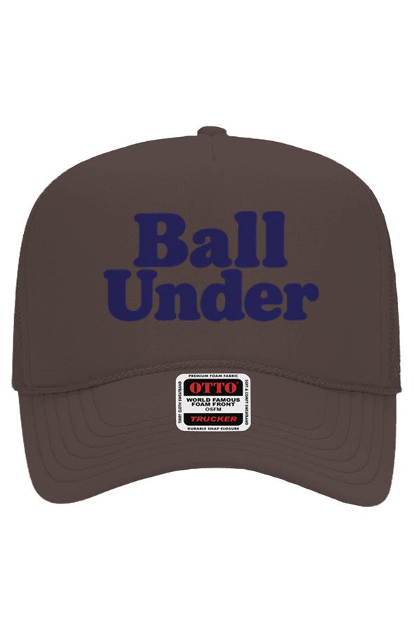 Ball Under Blue print Trucker