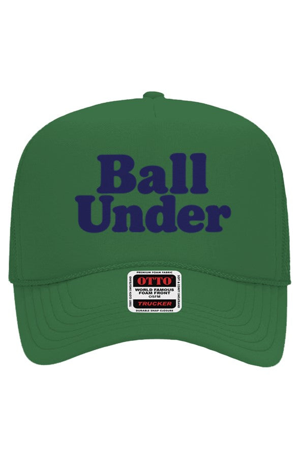 Ball Under Blue print Trucker