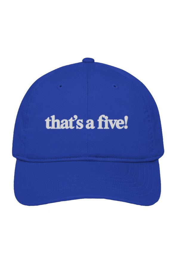 Unstructured Eco Baseball Cap that 39 s a five script 