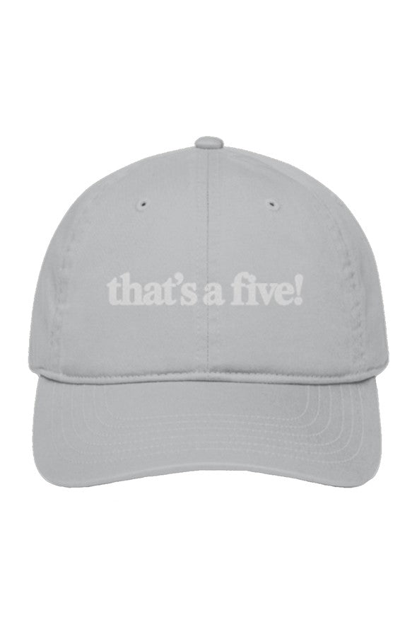Unstructured Eco Baseball Cap that 39 s a five script 