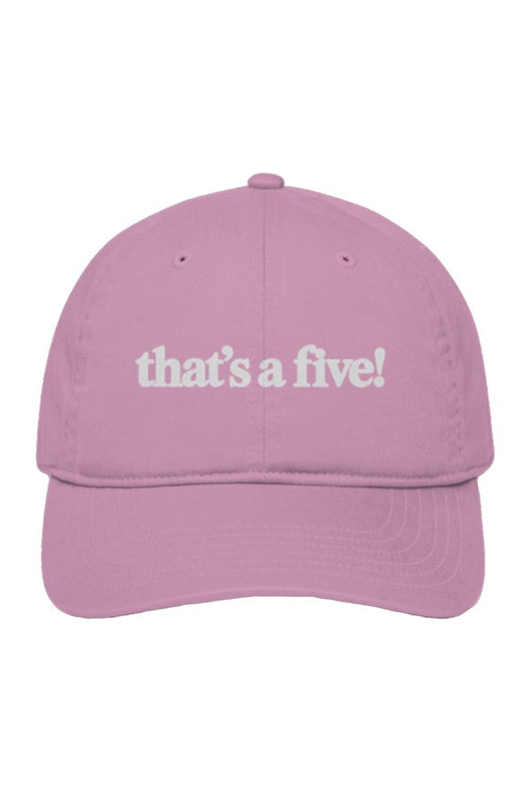 Unstructured Eco Baseball Cap that 39 s a five script 