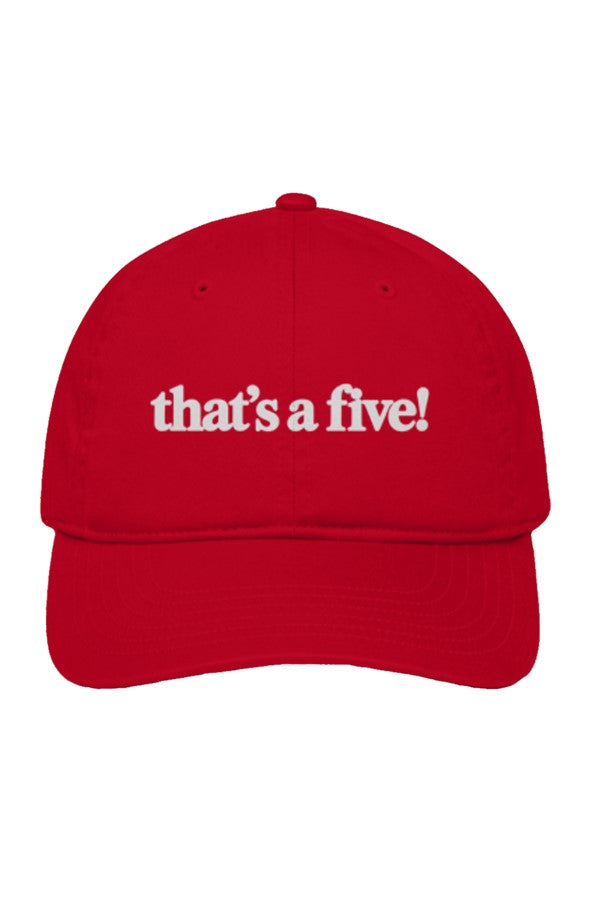 Unstructured Eco Baseball Cap that 39 s a five script 