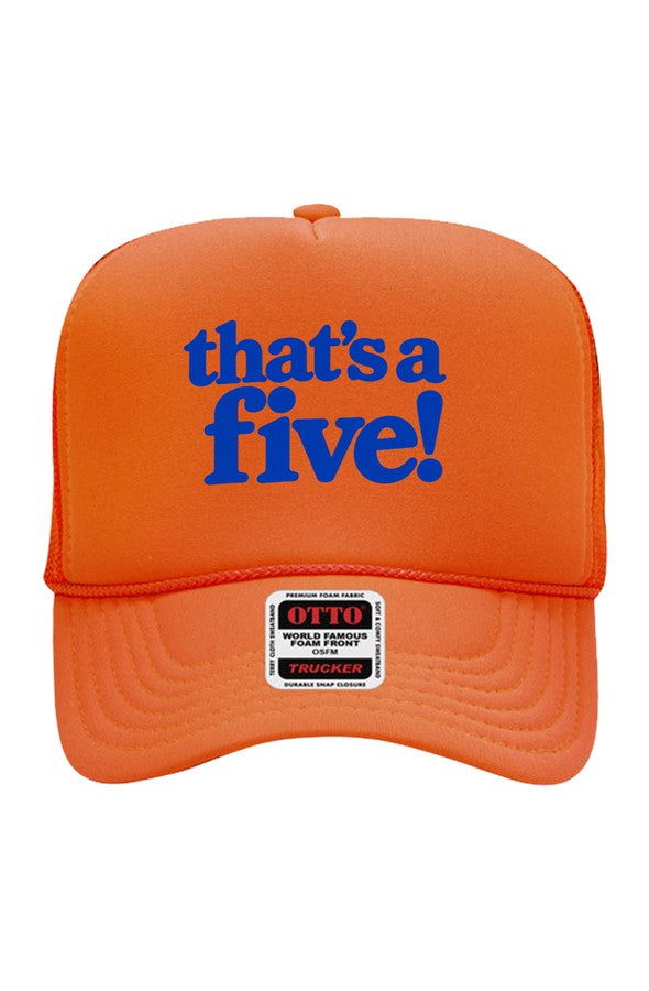 5 Panel Neon Trucker Cap bigger thats a five