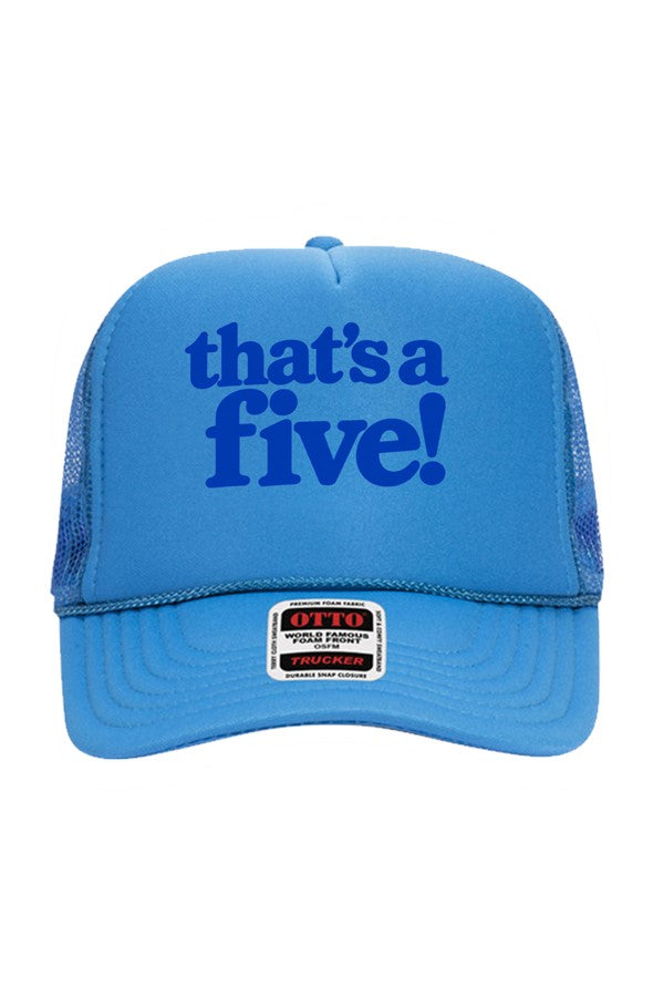 5 Panel Neon Trucker Cap bigger thats a five