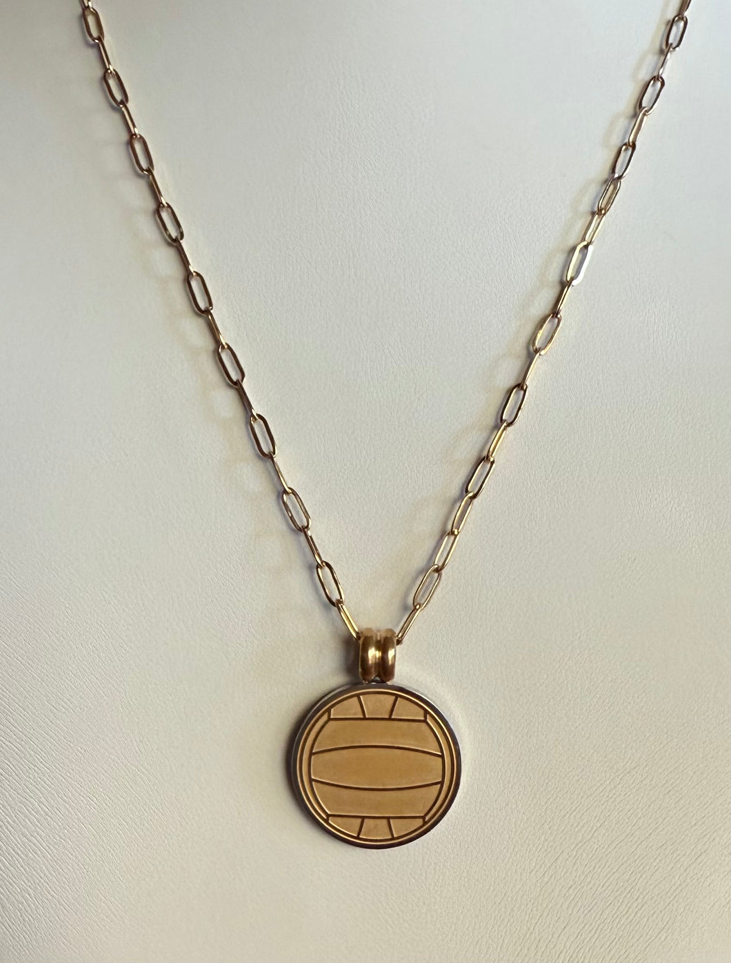 A Water Polo Coin Necklace - Gold